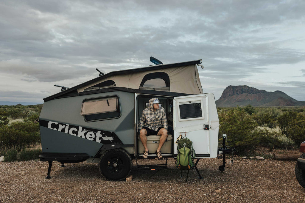 Cricket by TAXA Outdoors is an off grid camping trailer 