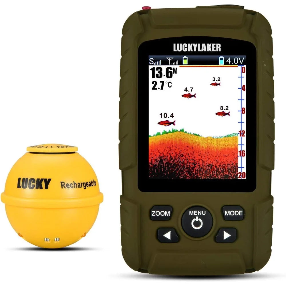 Portable Handheld Wireless Fish Finder - Sonar Technology, Waterproof for Boat Depth Fishing