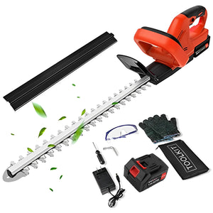 21V 500W Cordless 22-inch  Electric Cut Hedge Trimmer  With Dual Action Blade 3/5" For Bush Lawn Garden - Your Healthy Adventure & More