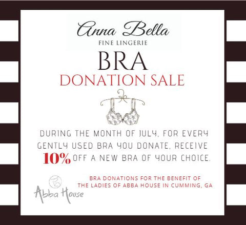 July Bra Donation Sale – Anna Bella Fine Lingerie