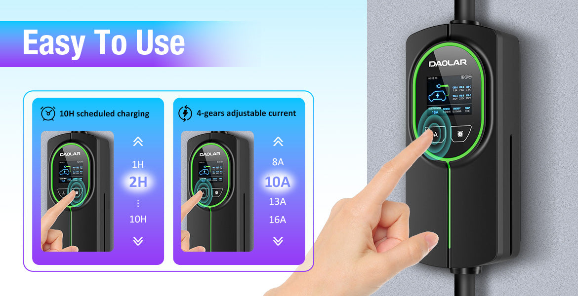 HFSKJWI Type 2 Chargeur EV 8A 10A 13A 16A avec Liban