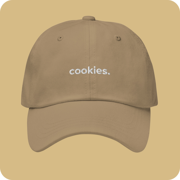 soft, adjustable cookies hat in khaki