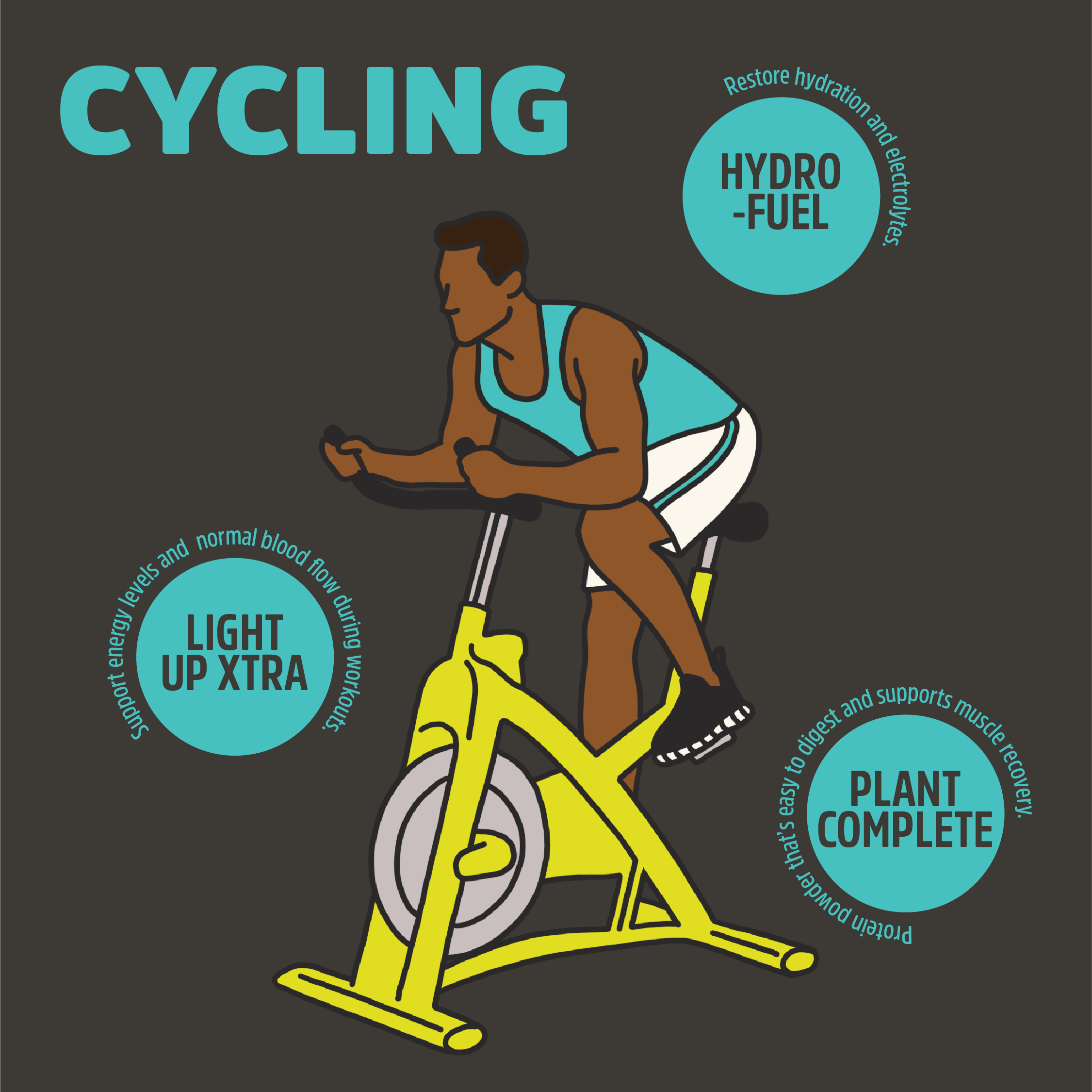 man on stationary cycle