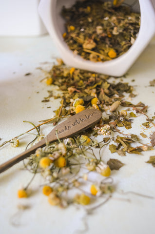 Chamomile flowers on the table