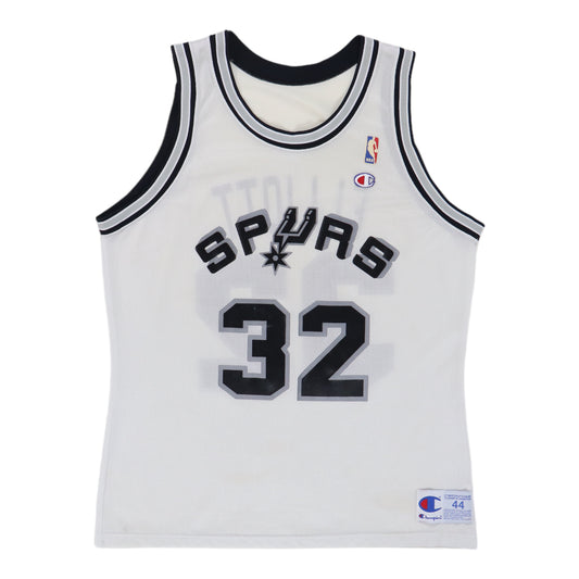 SEAN ELLIOTT Champion SAN ANTONIO SPURS Black Jersey Large 48 NBA Iron On  Logo