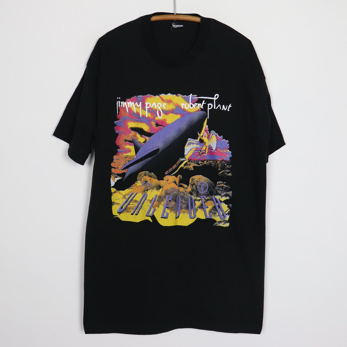 Vintage Jimmy Page Robert Plant No Quarter World 1995 Tour Shirt