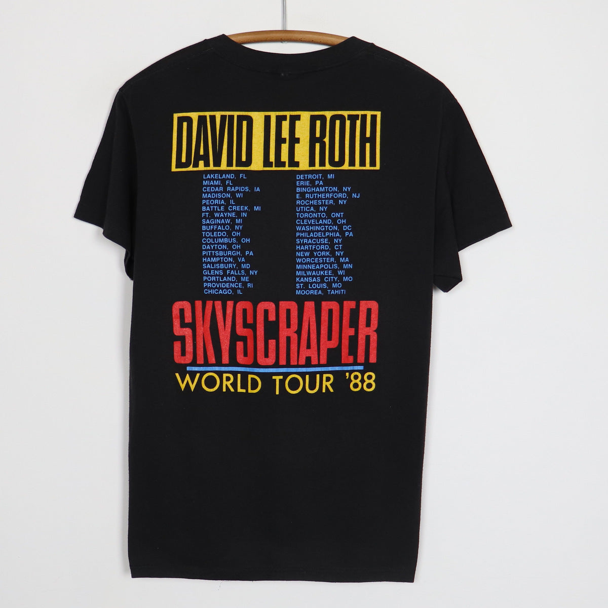 1988 David Lee Roth Skyscraper Tour Shirt – WyCo Vintage