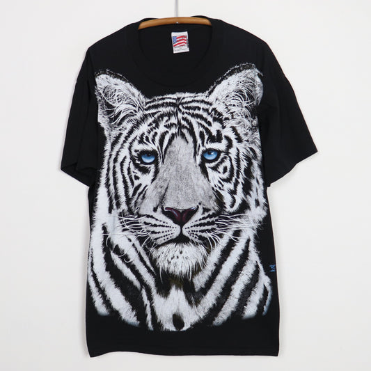 Black and White Tiger Print T Shirt | Tiger-Universe