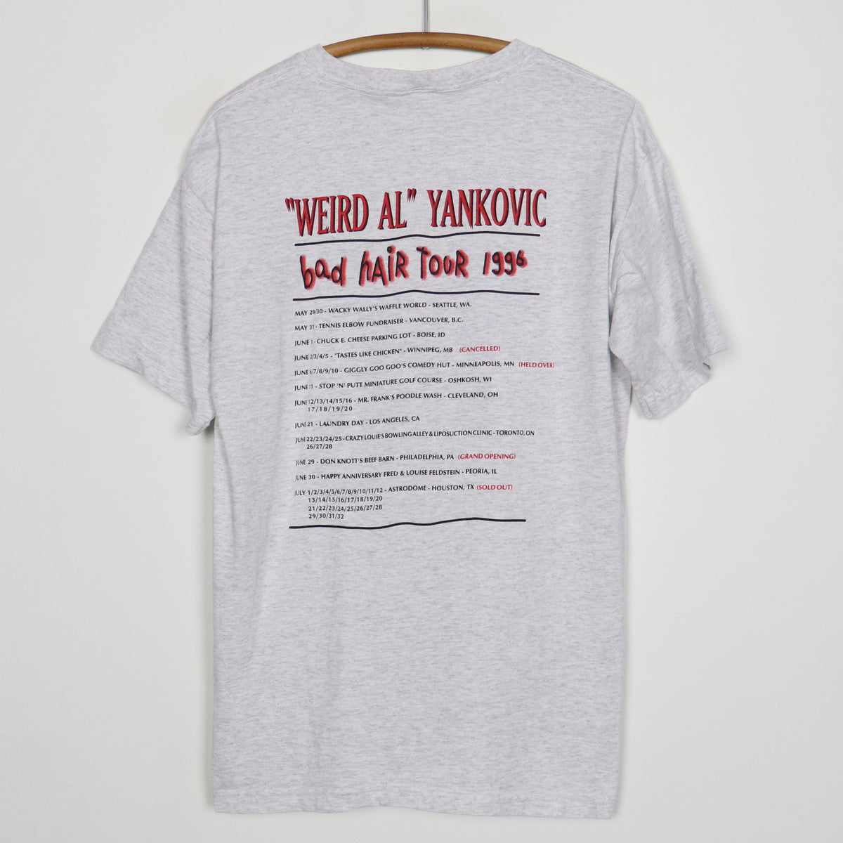 トップス希少 L YANKOVIC GALACTIC TOUR 2001 Tシャツ