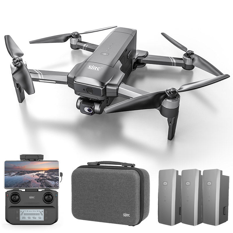 Dellia Drone XMR/C M10 GPS avec caméra HD 6 K, drone pliable 5 G WiFi VR 3D  3 axes Gimbal sans balais, RC Quadricopter télécommandé anti-secousses