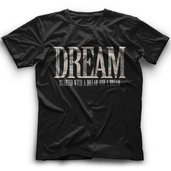 STARTED WITH A DOLLAR AND A DREAM ART HEAD CRACK NYC DREAM T SHIRT 
