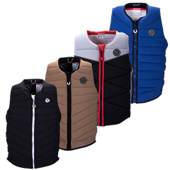 Comp vests for wakesurfing and wakeboarding