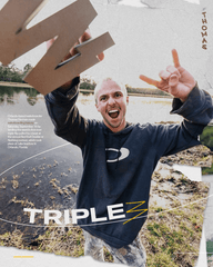 Triple Flip King Holds up wakeboard trick of the year award