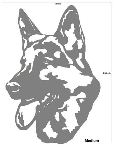 German Shepherd Head Car Decal Canine Extreme
