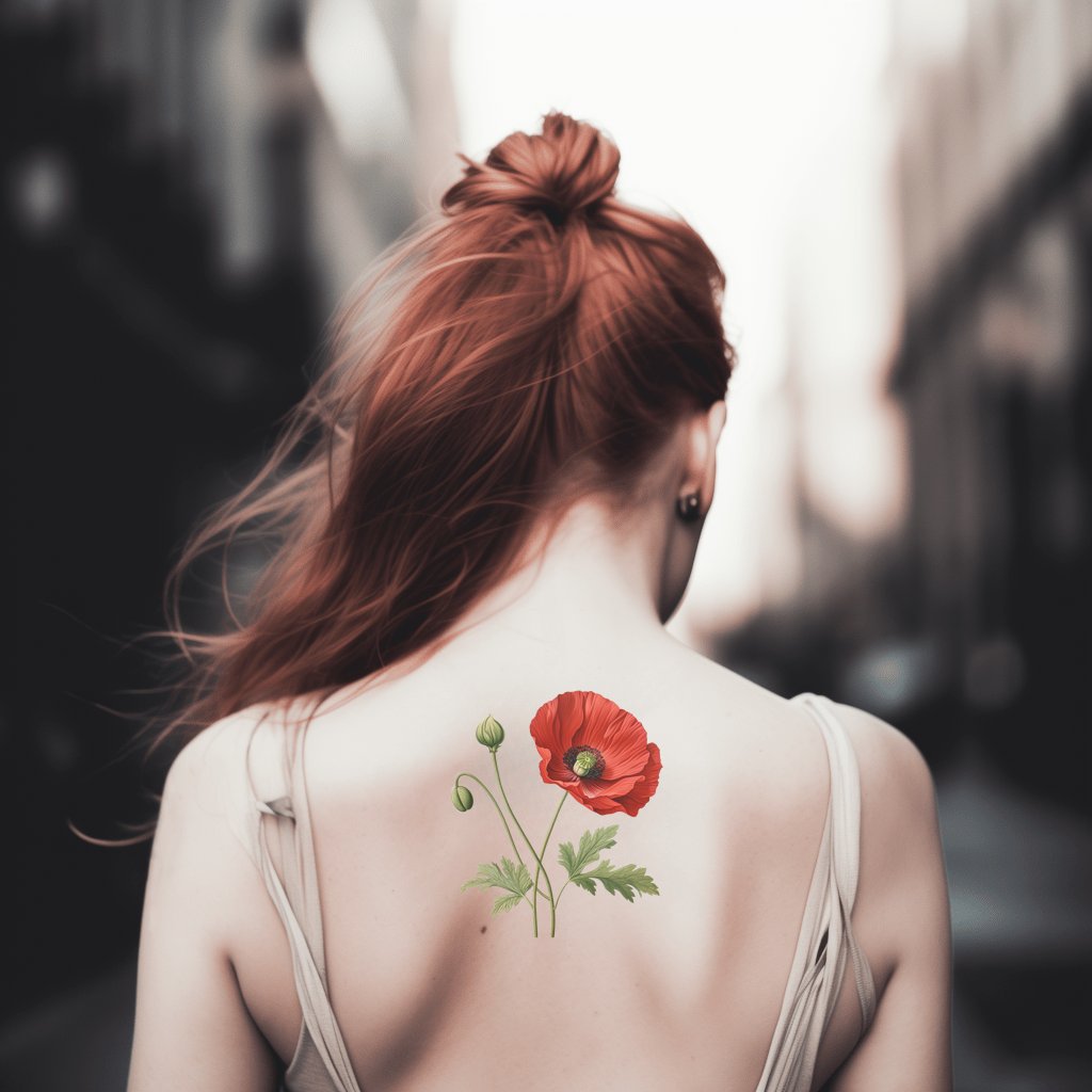 golden poppy temporary tattoo – WildflowersATX