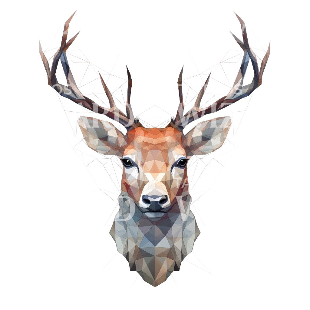 Geometric Deer by Capone: TattooNOW