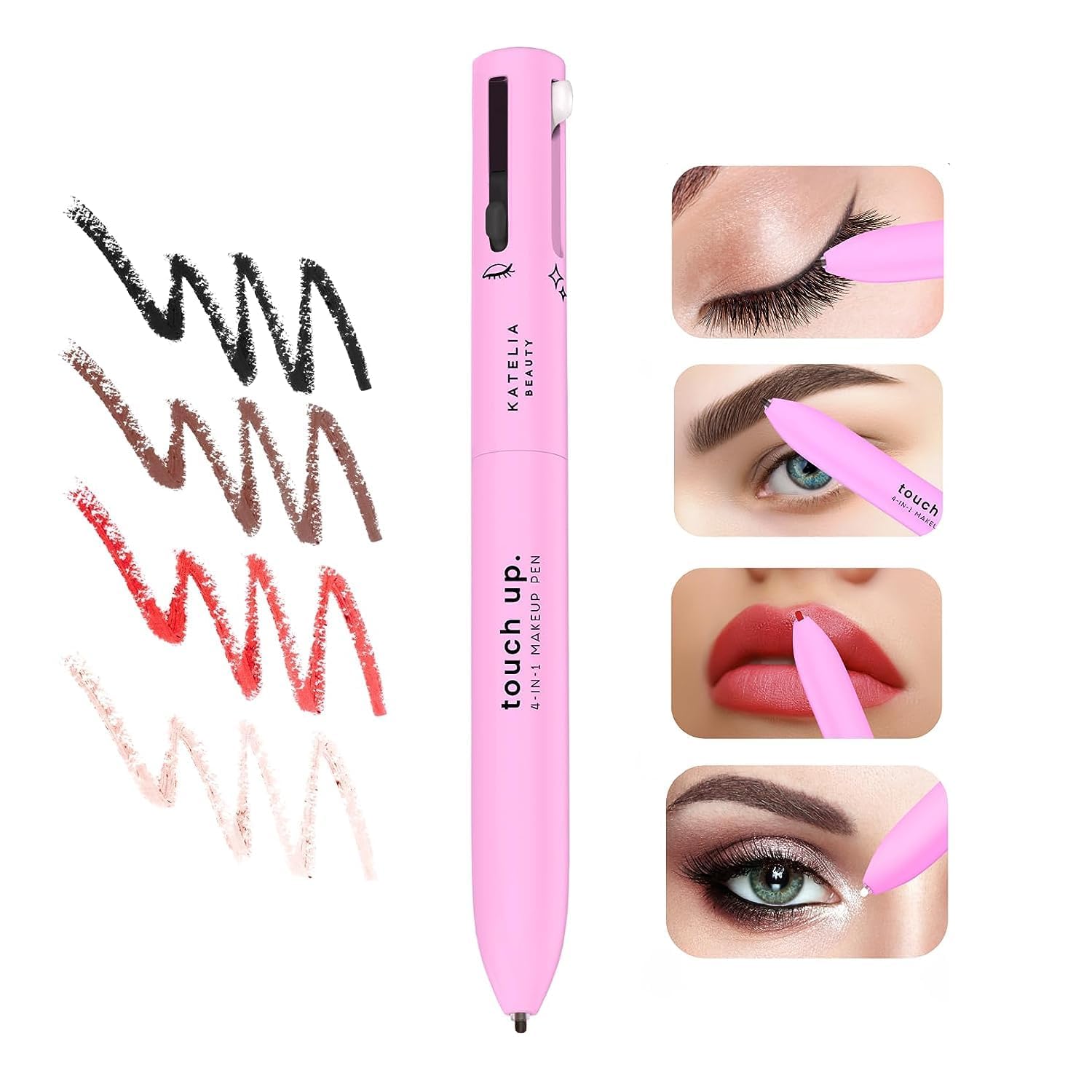4-In-1 Makeup Pen Touch-Up Pen Makeup Eyebrow Pencil Waterproof - Image 3