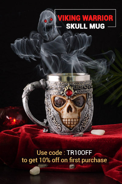 Viking Warrior Skull Mug – Tied Ribbons