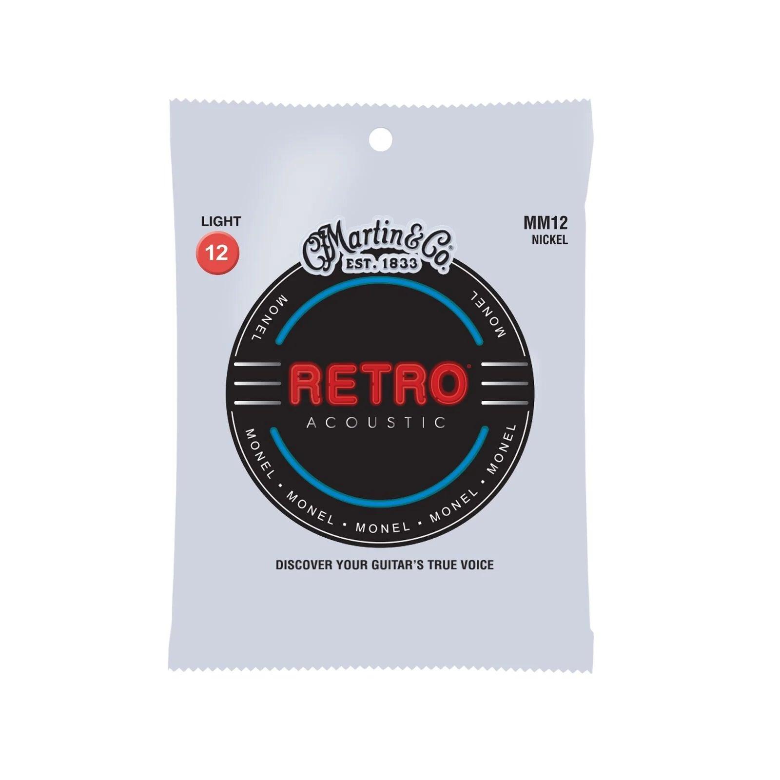Martin Retro Guitar Strings - Monel, 6 strings, Light