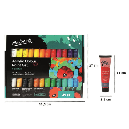 Mont Marte Signature Fabric Paint Set - 20pc x 20ml