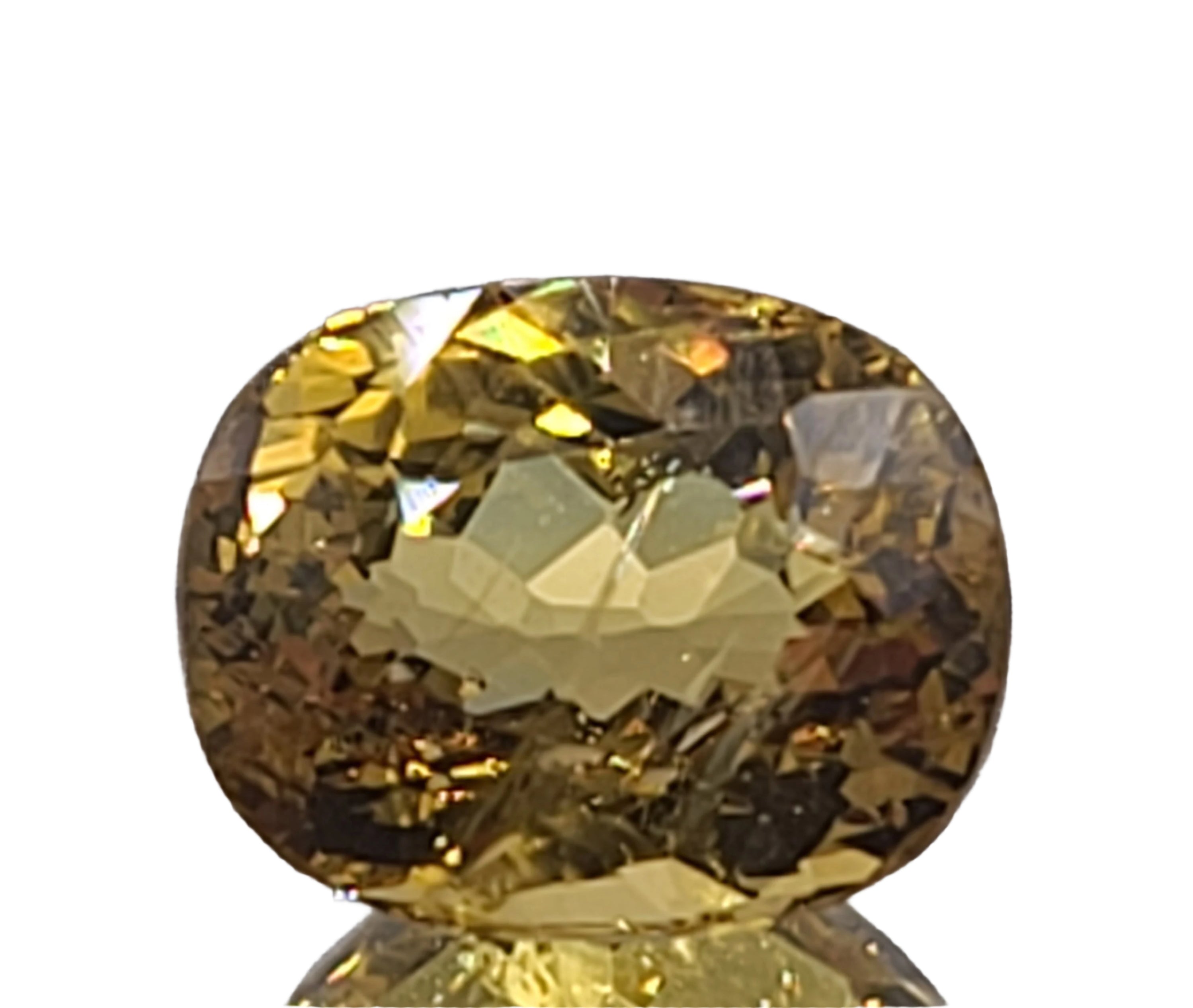 7.34ct Oval Yellow Apatite Gemstone - Natural