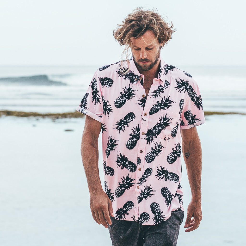 Pineapple Hawaiian Men's Shirt