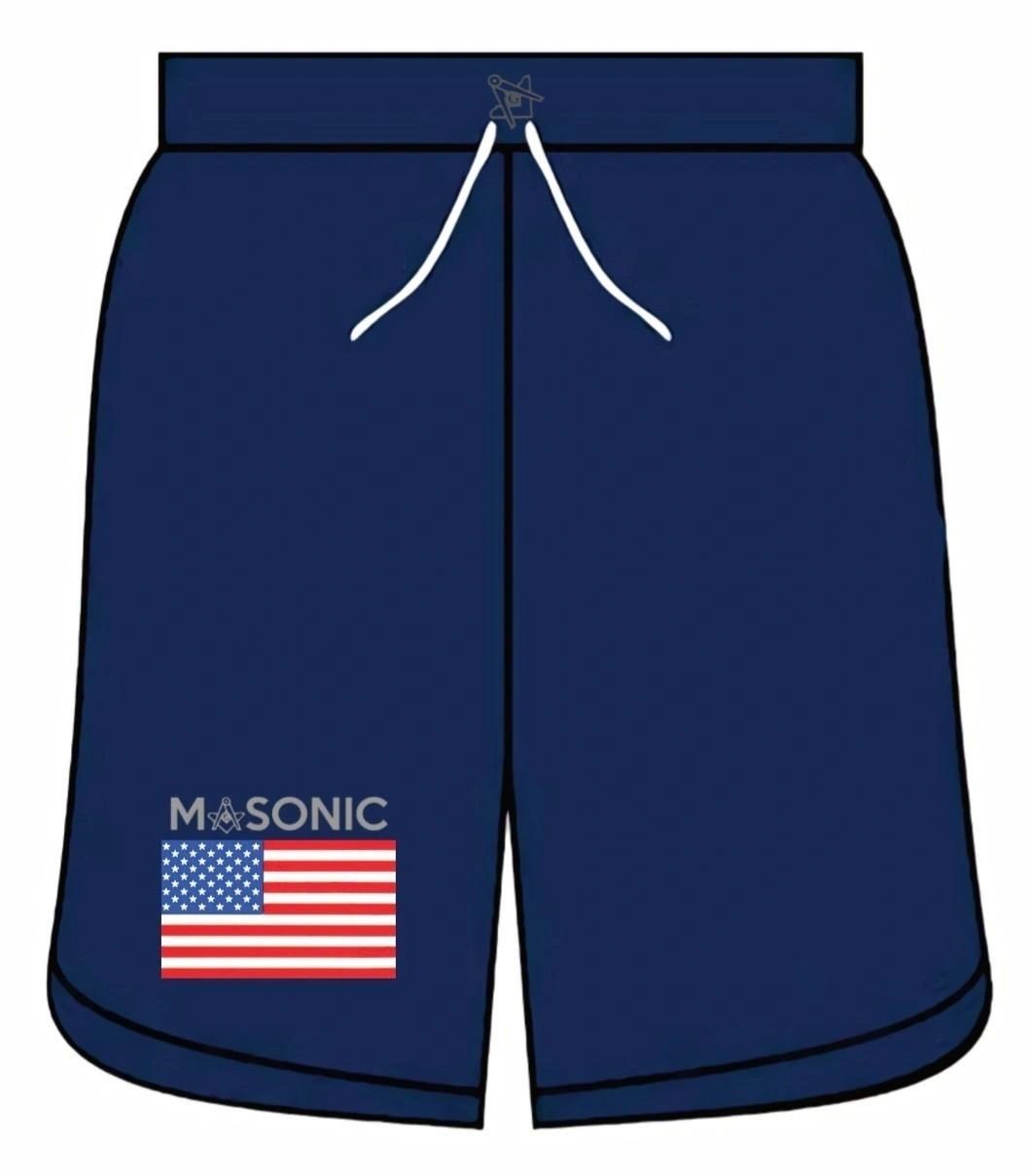 Masonic Blue Shorts 100% Polyester