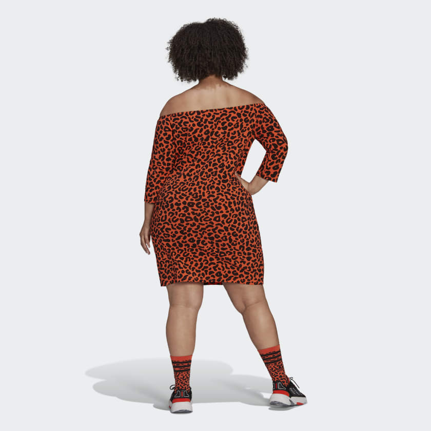 Adidas Originals Women's x Rich Mnisi Leopard Print Dress Plus Size ...