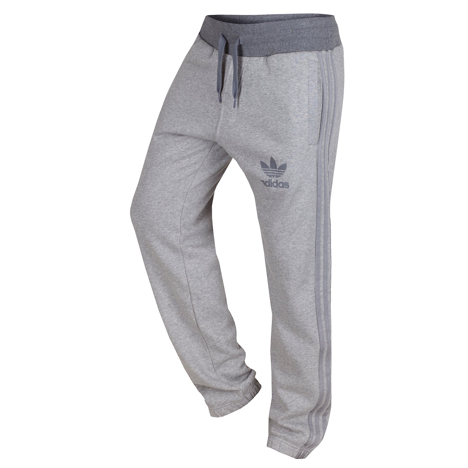 mens grey adidas fleece tracksuit bottoms