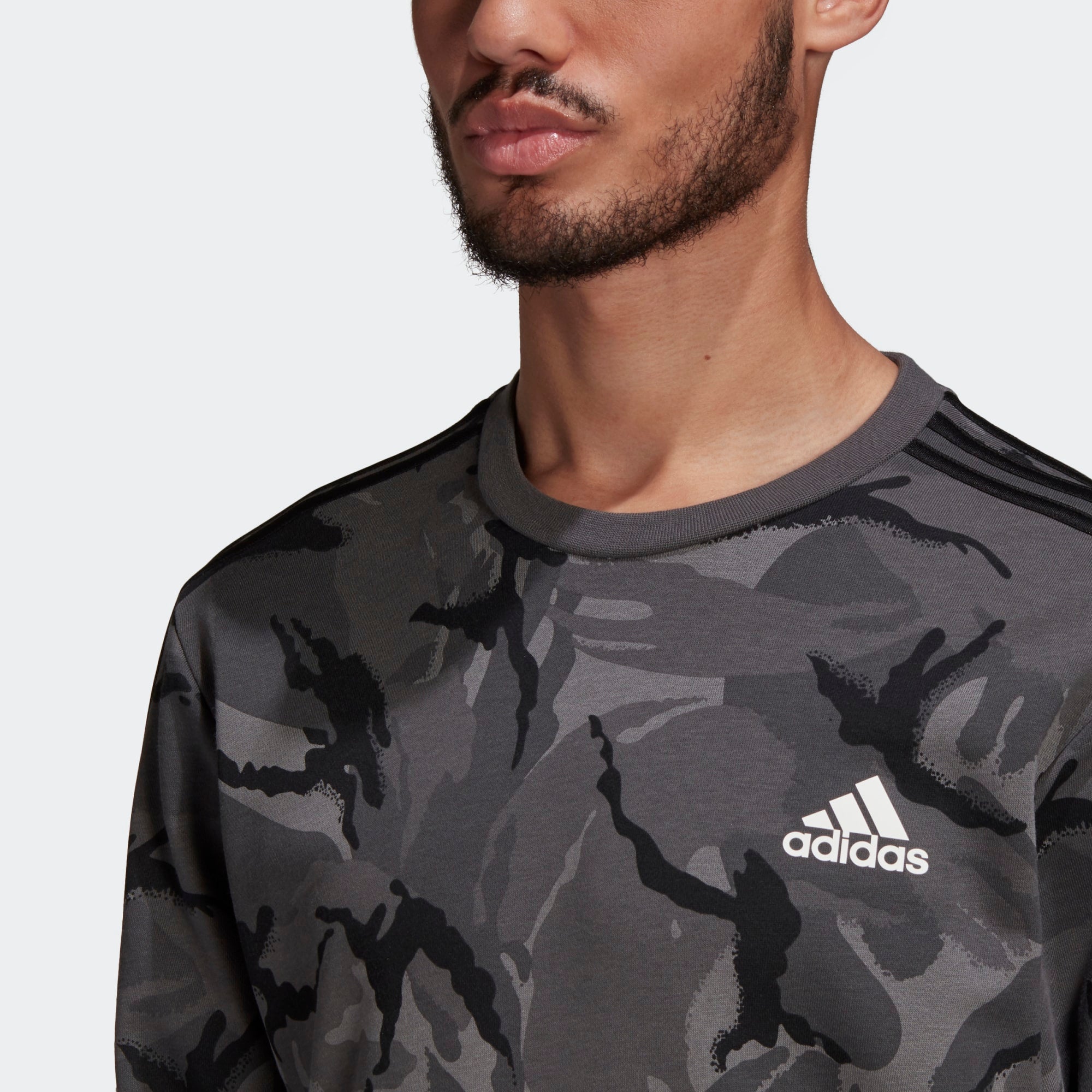 Adidas Essentials Hombres Crew Neck Sudadera - Gris GK9976 Trade Sports