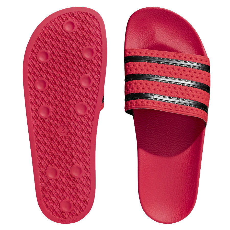 red adilette slides women's