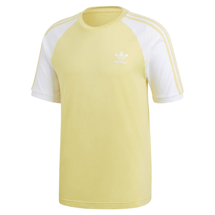 adidas 3 stripes tee yellow