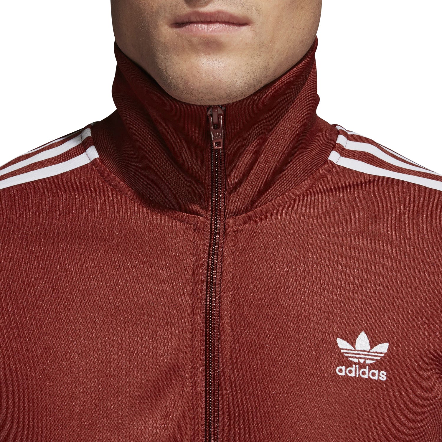 adidas beckenbauer jacket red