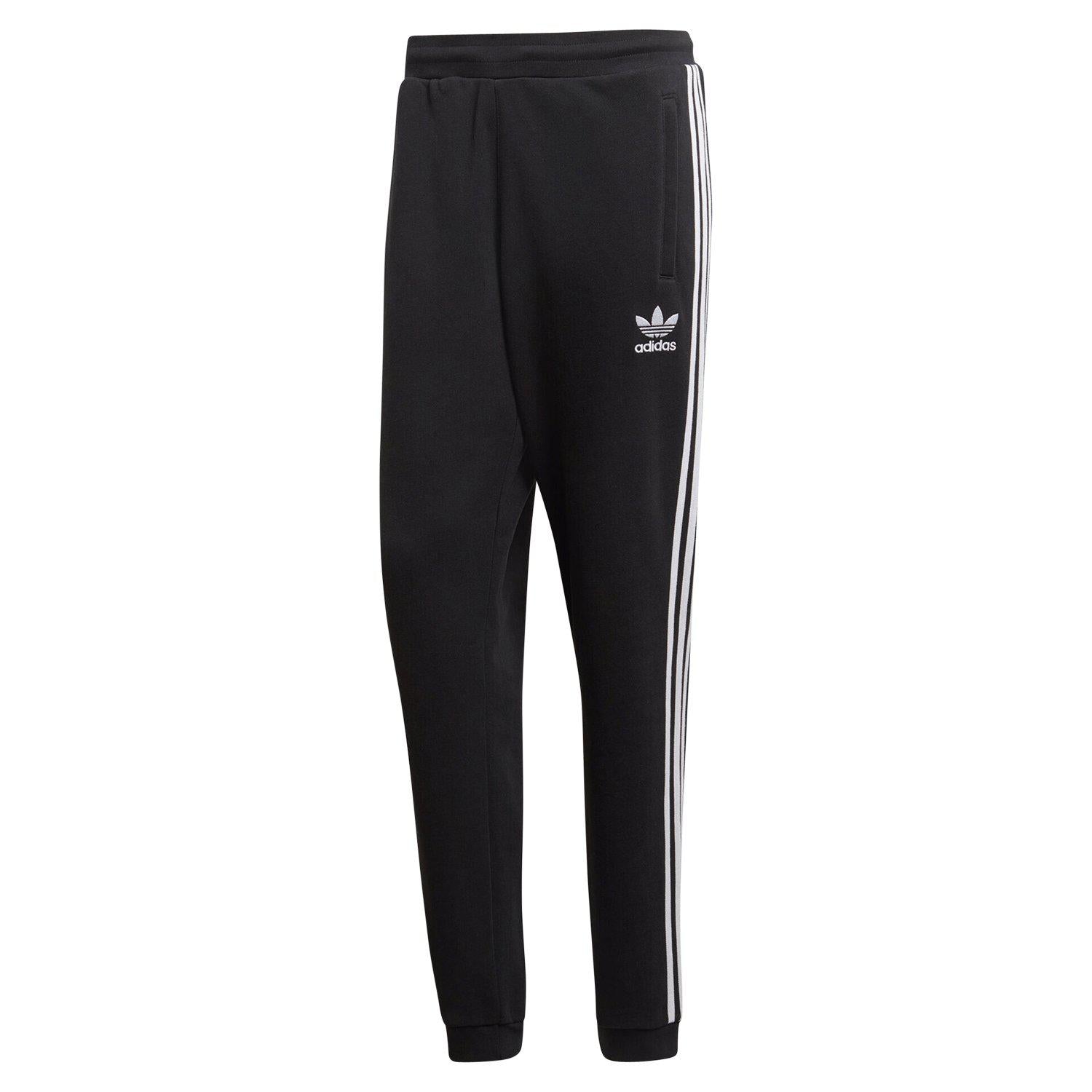 adidas track pants black stripes