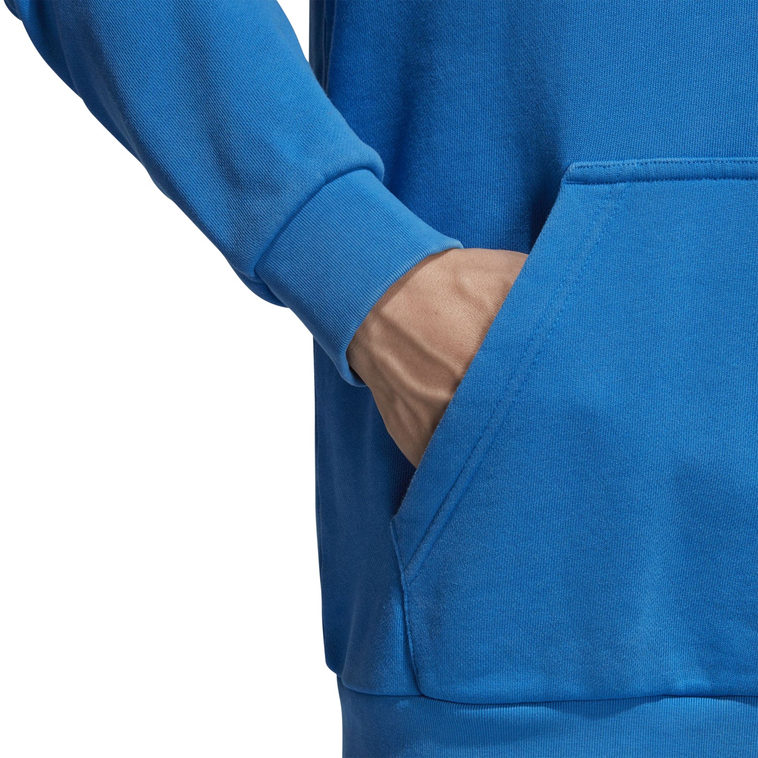 adidas trefoil hoodie bluebird