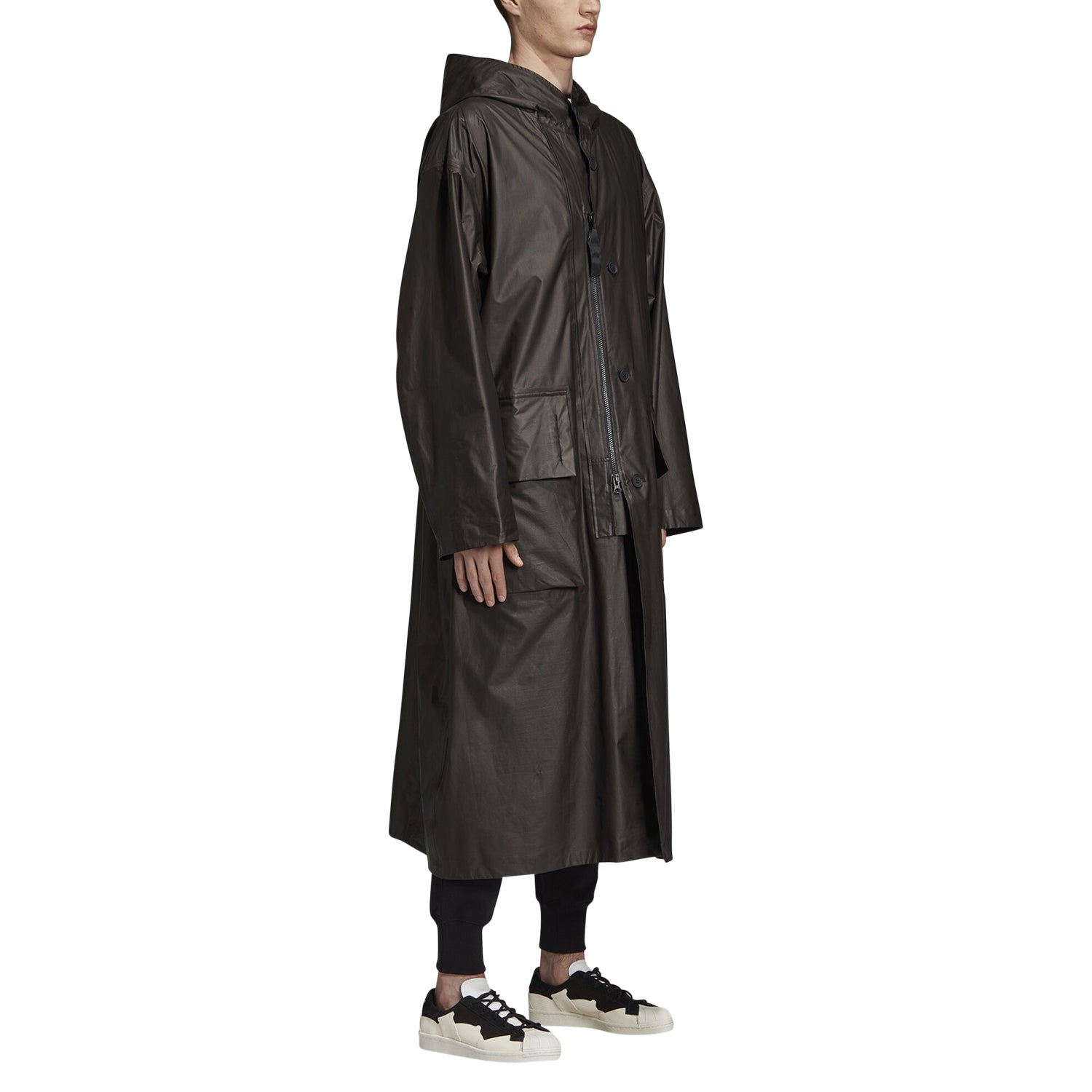 adidas black raincoat