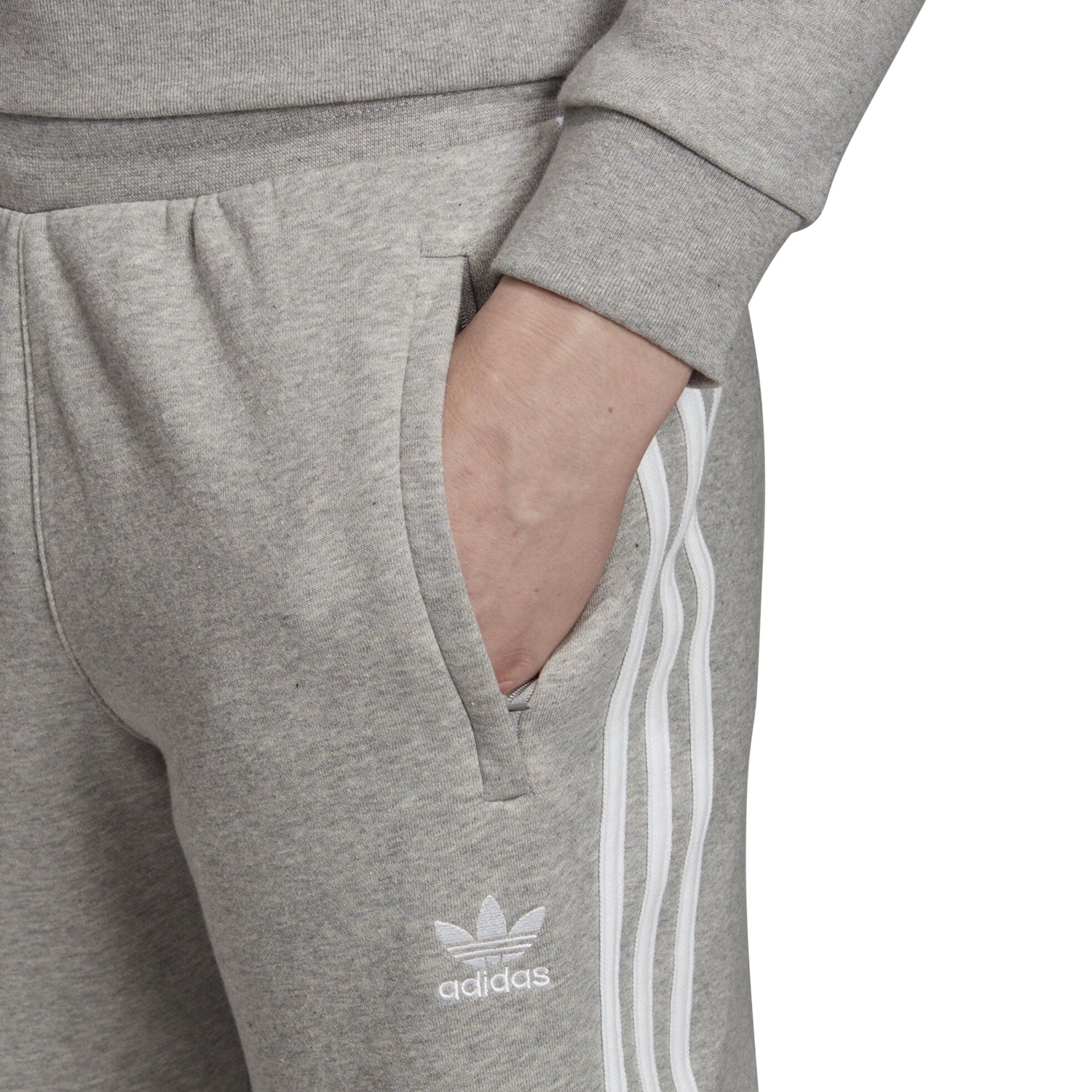 adidas fleece pants grey