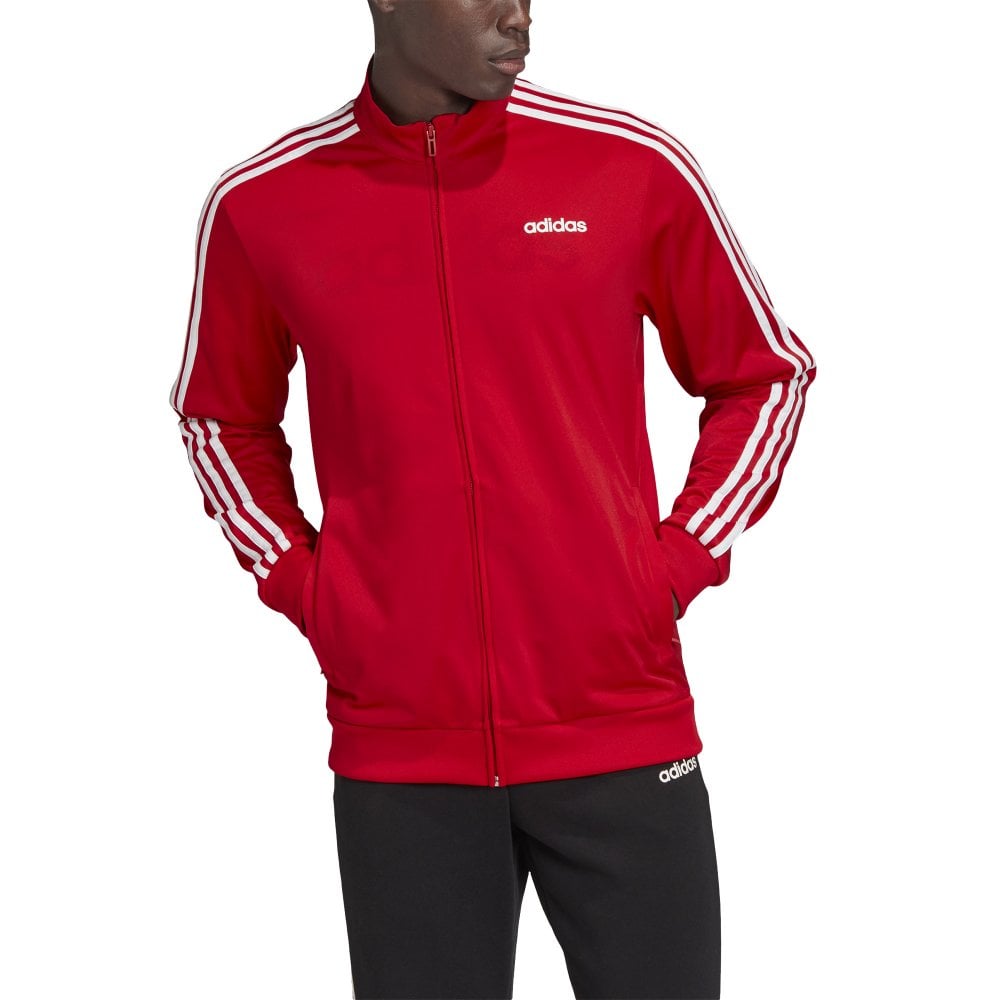 Adidas Essentials 3 Tricot Track Jacket - Rojo - Trade Sports