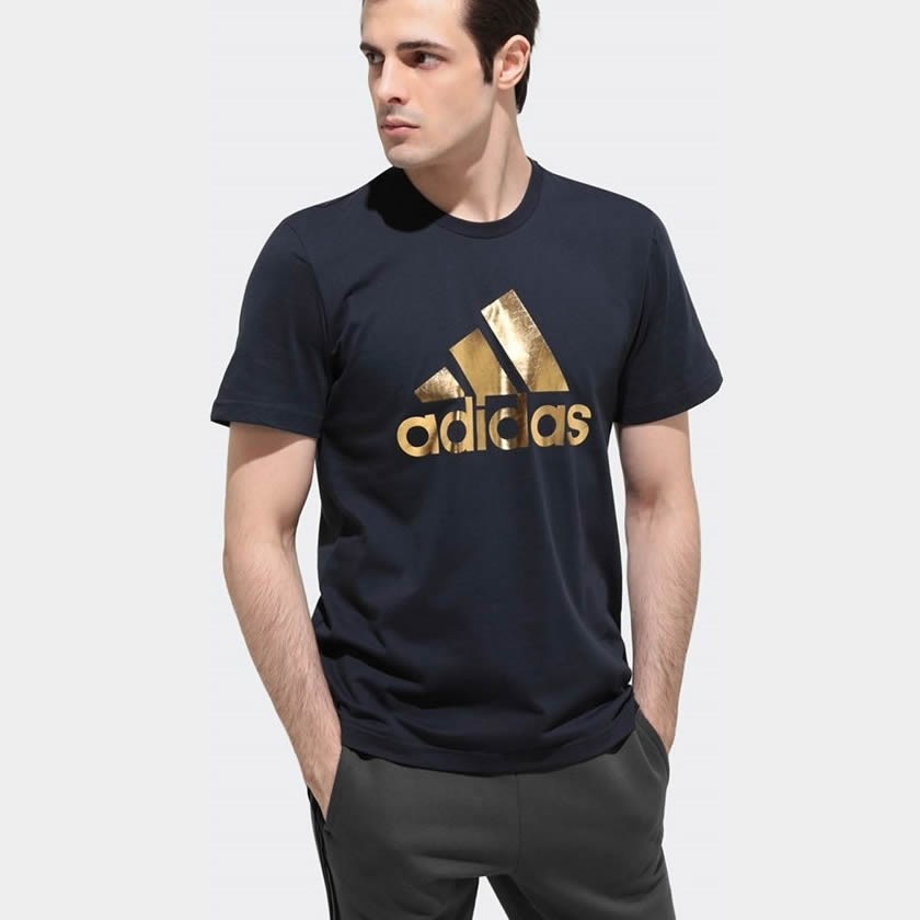 Adidas Essentials Men's Size XL 8-Bit Graphic - Navy Trade Sports