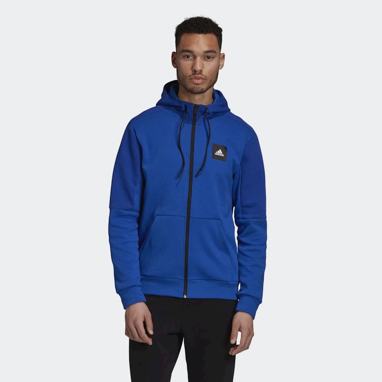 Sudadera con capucha Adidas Must Have Full Zip Stadium para hombre Azul FU0038 - Trade Sports