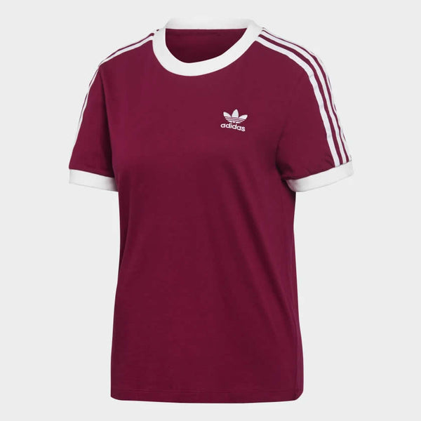 Elección caldera sueño Adidas Originals Mujer 3 Stripes Tee - Rojo GD2443 - Trade Sports