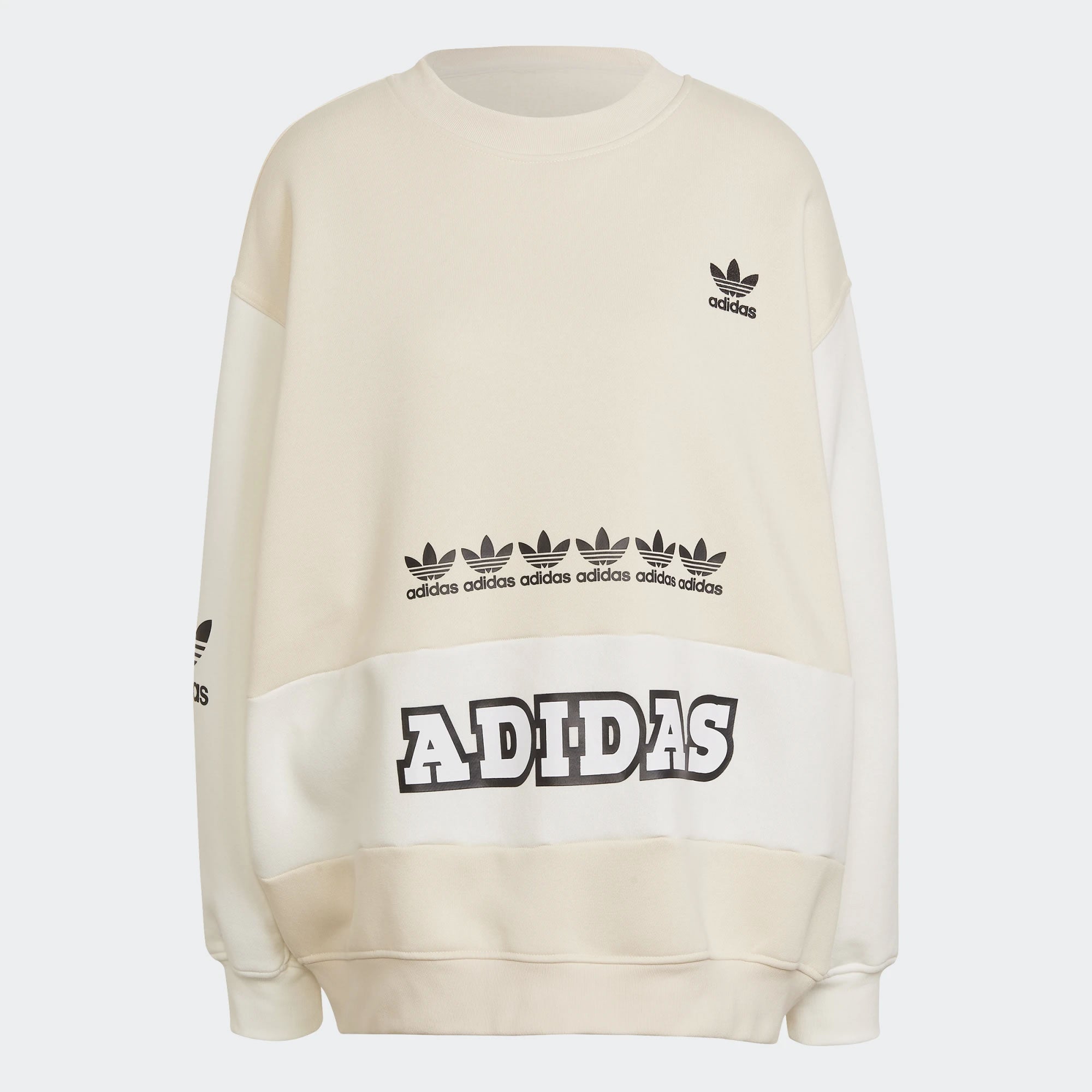 Adidas Originals Women's Play Sweatshirt - Cream UK 12 - Trade Sports