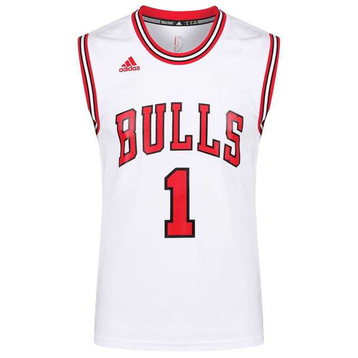 white and red bulls jersey