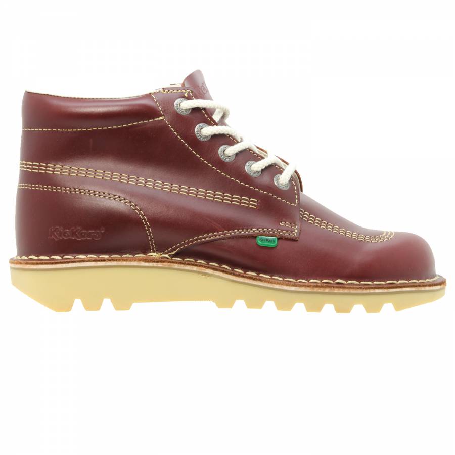 Kick Hi Leather Boots - Dark Red 