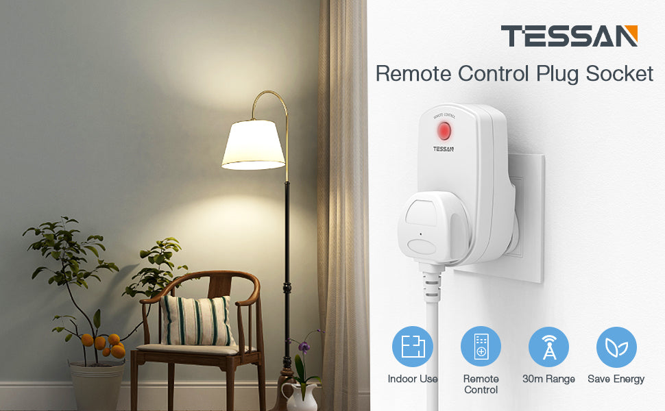 Wireless Remote Control Sockets with 30m Operating Range