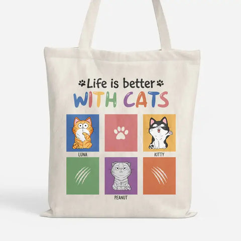 Personalized Funny Cat Tote As Personal Gift For Him