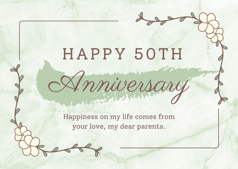 50th Wedding Anniversary Wishes For Parents