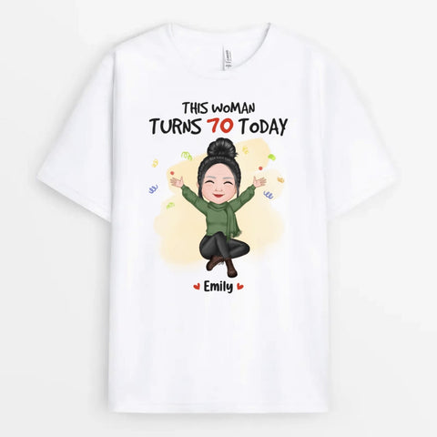 70th Birthday Quotes on A Tee Shirt for Female[product]