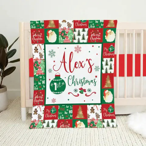 Custom Christmas-themed Blanket for Son-In-Law