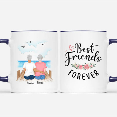 A Cute Mug With Best Friends' Custom Names And Jokes About New Year